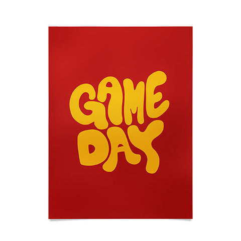 DENY Designs Gameday Red and Yellow 1 Poster