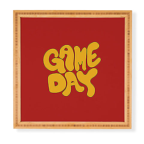 DENY Designs Gameday Red and Yellow 1 Framed Wall Art