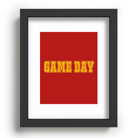DENY Designs Gameday Red and Yellow 2 Recessed Framing Rectangle