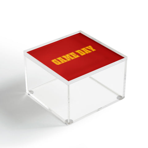 DENY Designs Gameday Red and Yellow 2 Acrylic Box