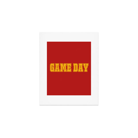 DENY Designs Gameday Red and Yellow 2 Art Print
