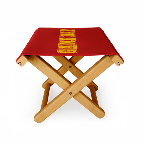 DENY Designs Gameday Red and Yellow 2 Folding Stool