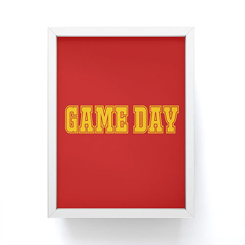 DENY Designs Gameday Red and Yellow 2 Framed Mini Art Print