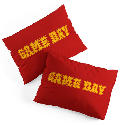 DENY Designs Gameday Red and Yellow 2 Pillow Shams