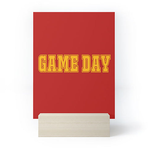 DENY Designs Gameday Red and Yellow 2 Mini Art Print