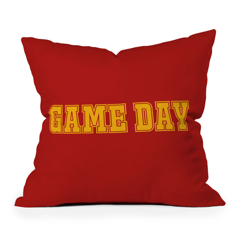 DENY Designs Gameday Red and Yellow 2 Throw Pillow