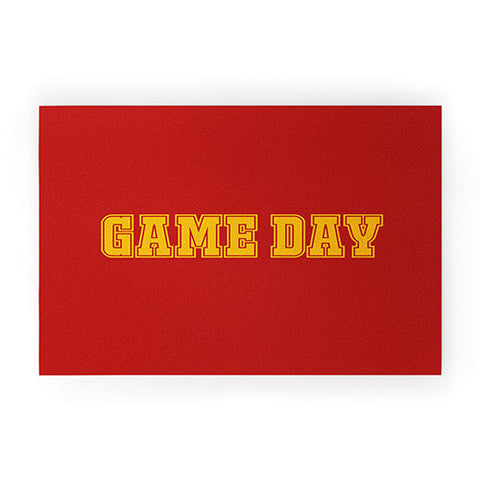 DENY Designs Gameday Red and Yellow 2 Welcome Mat