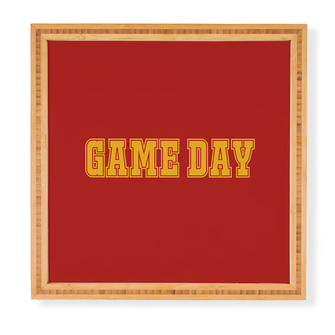 DENY Designs Gameday Red and Yellow 2 Framed Wall Art