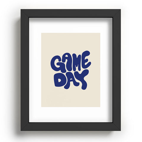 DENY Designs Gameday White and Navy 1 Recessed Framing Rectangle
