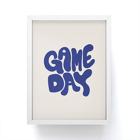 DENY Designs Gameday White and Navy 1 Framed Mini Art Print