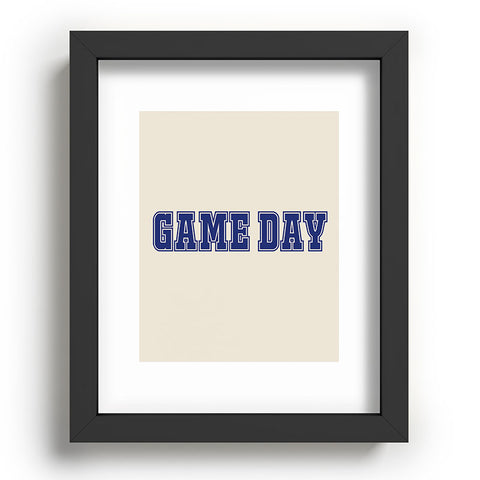 DENY Designs Gameday White and Navy 2 Recessed Framing Rectangle