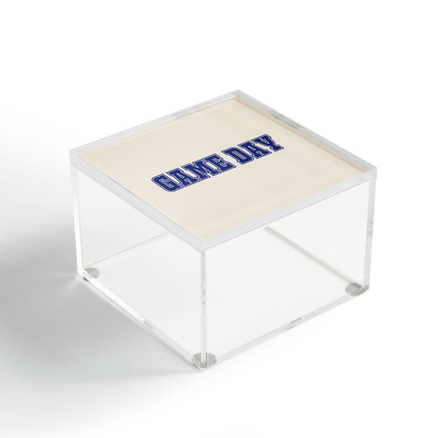 DENY Designs Gameday White and Navy 2 Acrylic Box