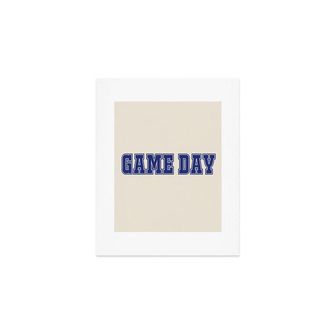 DENY Designs Gameday White and Navy 2 Art Print