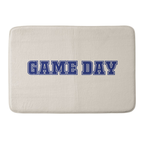 DENY Designs Gameday White and Navy 2 Memory Foam Bath Mat