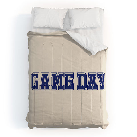 DENY Designs Gameday White and Navy 2 Comforter