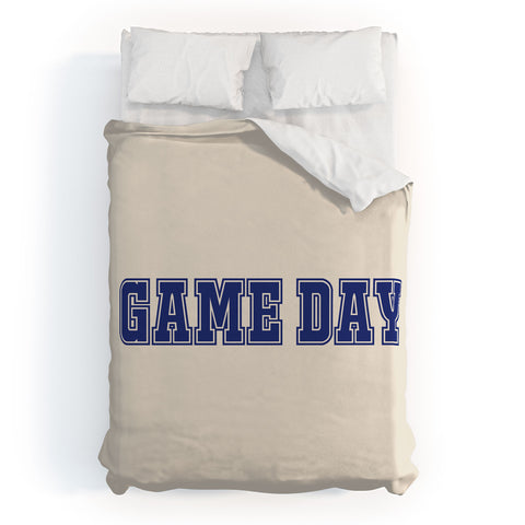 DENY Designs Gameday White and Navy 2 Duvet Cover