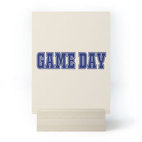 DENY Designs Gameday White and Navy 2 Mini Art Print