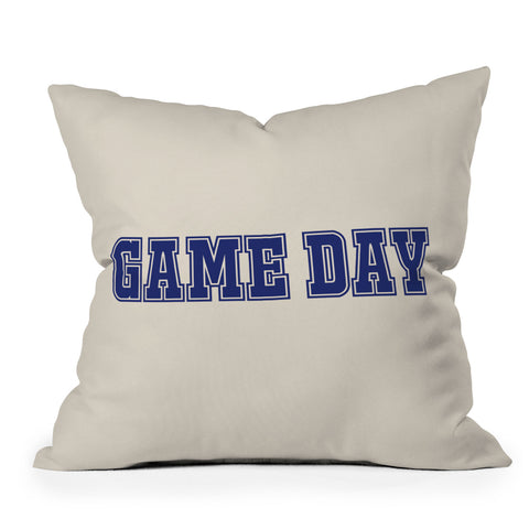 DENY Designs Gameday White and Navy 2 Throw Pillow