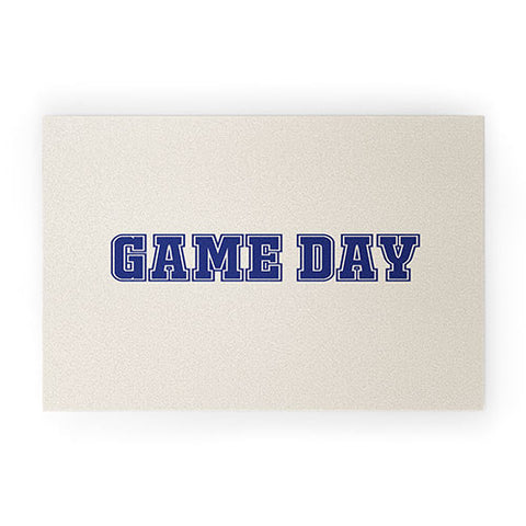 DENY Designs Gameday White and Navy 2 Welcome Mat