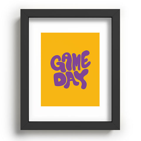 DENY Designs Gameday Yellow and Purple 1 Recessed Framing Rectangle
