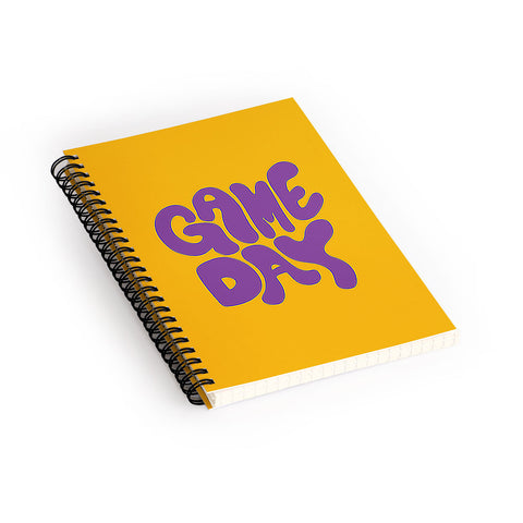 DENY Designs Gameday Yellow and Purple 1 Spiral Notebook