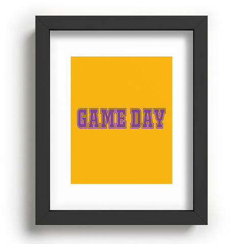 DENY Designs Gameday Yellow and Purple 2 Recessed Framing Rectangle
