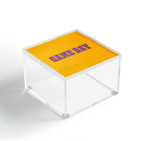 DENY Designs Gameday Yellow and Purple 2 Acrylic Box