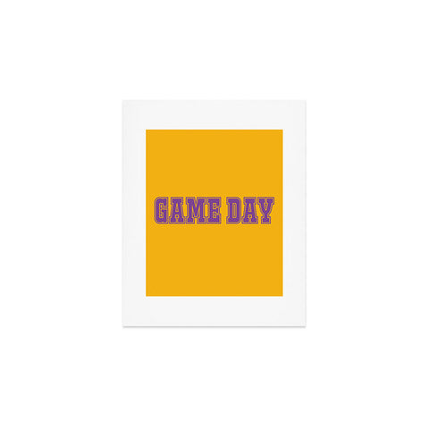 DENY Designs Gameday Yellow and Purple 2 Art Print