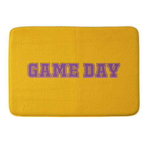DENY Designs Gameday Yellow and Purple 2 Memory Foam Bath Mat