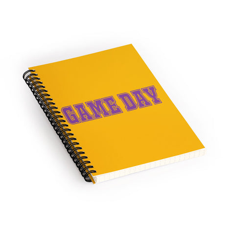 DENY Designs Gameday Yellow and Purple 2 Spiral Notebook