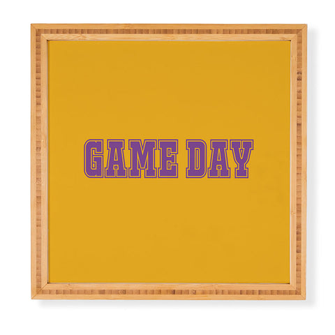 DENY Designs Gameday Yellow and Purple 2 Framed Wall Art