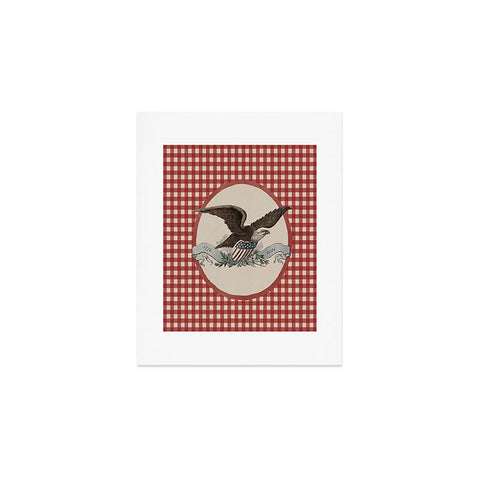 DENY Designs Gingham Eagle Art Print
