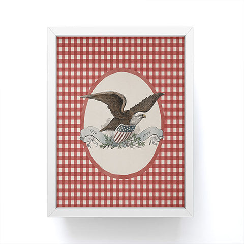 DENY Designs Gingham Eagle Framed Mini Art Print