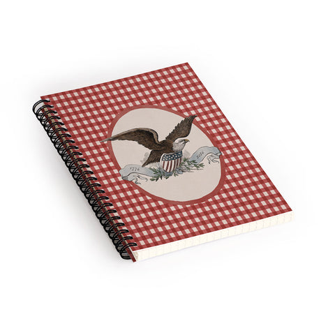 DENY Designs Gingham Eagle Spiral Notebook