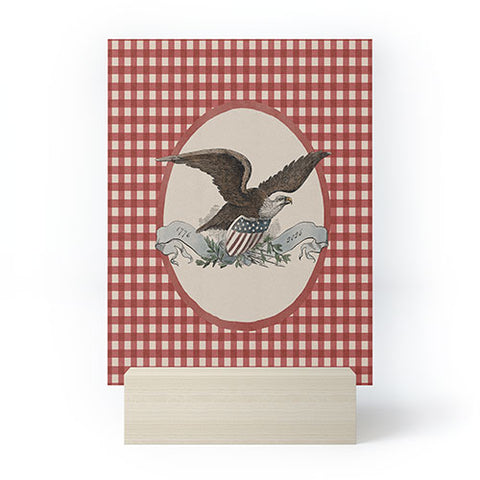 DENY Designs Gingham Eagle Mini Art Print