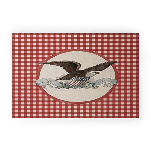 DENY Designs Gingham Eagle Welcome Mat