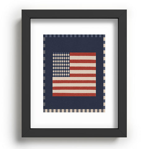 DENY Designs Gingham Flag Recessed Framing Rectangle