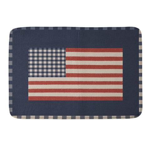 DENY Designs Gingham Flag Memory Foam Bath Mat