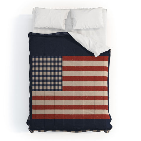 DENY Designs Gingham Flag Comforter