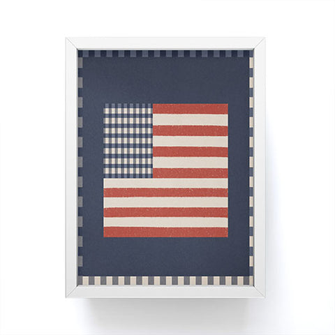 DENY Designs Gingham Flag Framed Mini Art Print