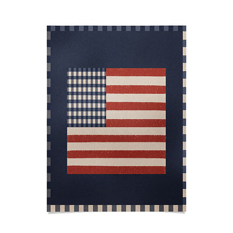 DENY Designs Gingham Flag Poster