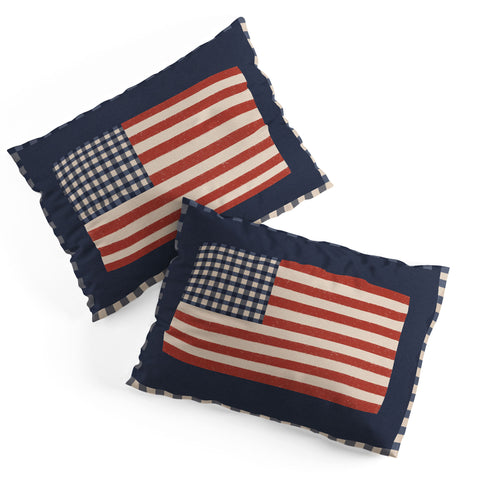 DENY Designs Gingham Flag Pillow Shams