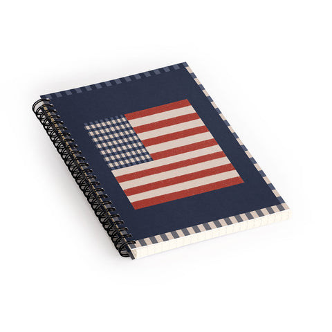 DENY Designs Gingham Flag Spiral Notebook