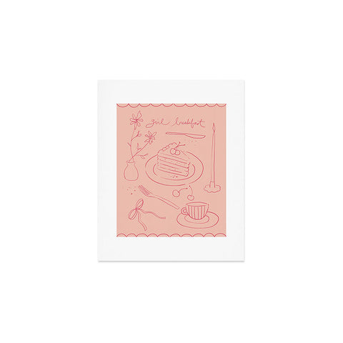 DENY Designs girl breakfast Art Print