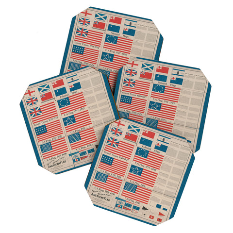 DENY Designs Goff s Evolution of the American Flag Coaster Set