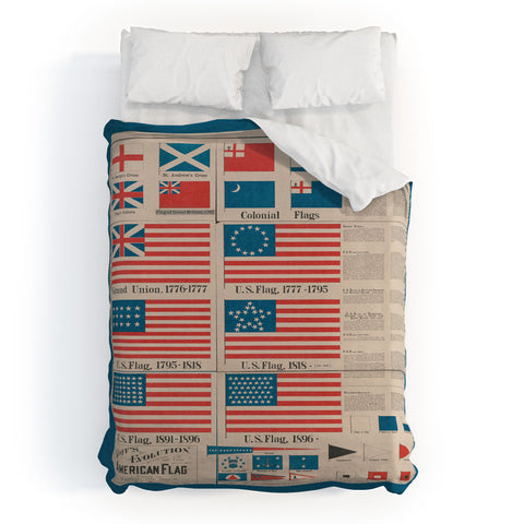 DENY Designs Goff s Evolution of the American Flag Duvet Cover