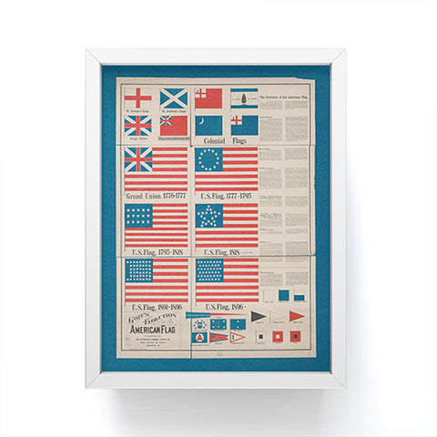 DENY Designs Goff s Evolution of the American Flag Framed Mini Art Print
