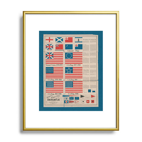 DENY Designs Goff s Evolution of the American Flag Metal Framed Art Print