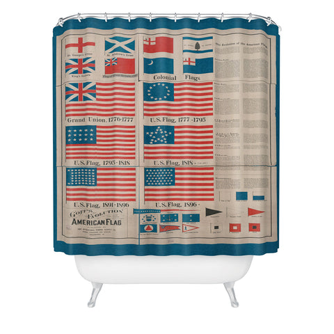 DENY Designs Goff s Evolution of the American Flag Shower Curtain