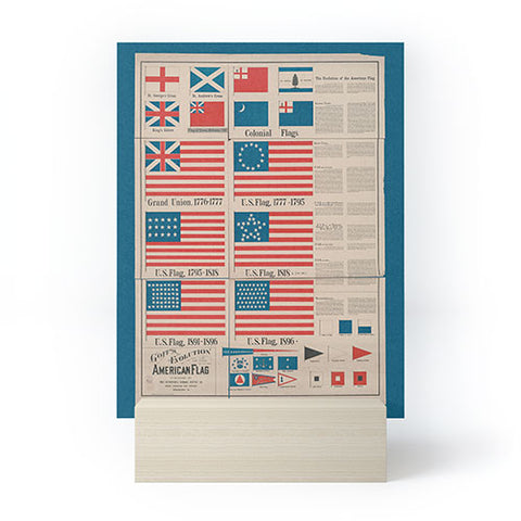 DENY Designs Goff s Evolution of the American Flag Mini Art Print